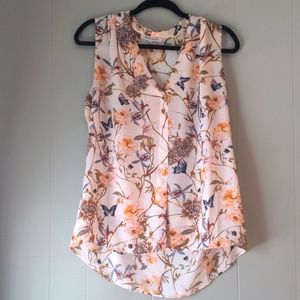 Hi-Lo sleeveless blouse